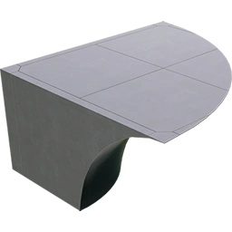 Бетонная четверть трубы с покрытием (перевёрнутая, внешний угол)