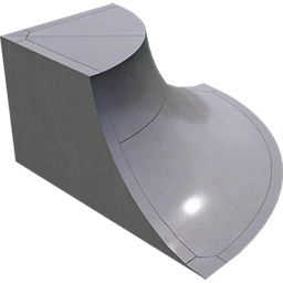 Бетонная четверть трубы с покрытием (внешний угол)