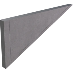 Перевёрнутая бетонная стена пандуса 4 м