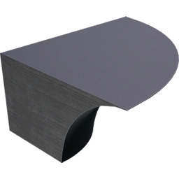 Асфальтовая четверть трубы (перевёрнутая, внешний угол)