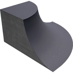 Асфальтовая четверть трубы (внешний угол)