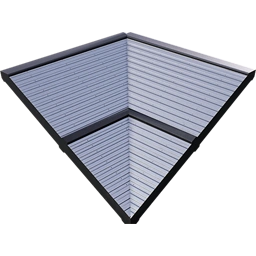 Стальная наклонная вогнутая стена 4 м