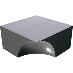 Бетонная четверть трубы с покрытием (перевёрнутая, внутренний угол)