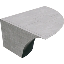 Бетонная четверть трубы (перевёрнутая, внешний угол)