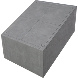 Бетонный сдвоенный пандус 8 м