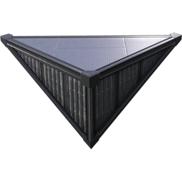 Перевёрнутый верхний угол из рифлёного металла 4 м