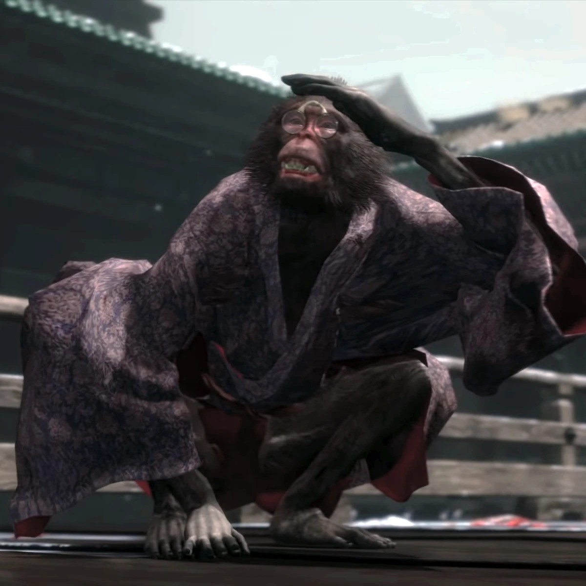 Обезьяна в ширме1