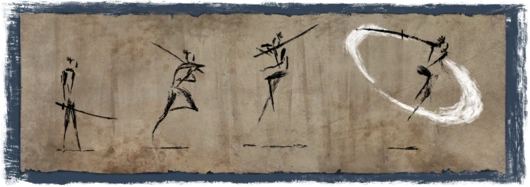 Приём боевого искусства в прыжке