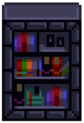 Тёмный книжный шкаф