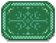 Зелёный деревенский коврик