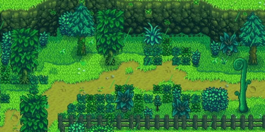 Растения в зеленый дождь