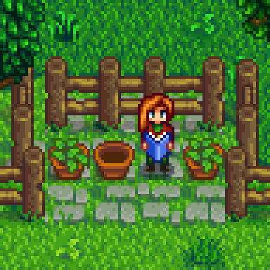 Эллиот в своём садике.