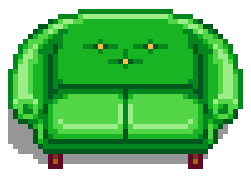 Зелёный диван