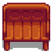 Скамья из красного дерева