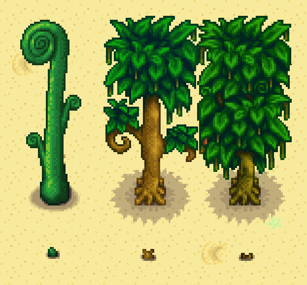 Мшистое семечко и Деревья Зелёного дождя