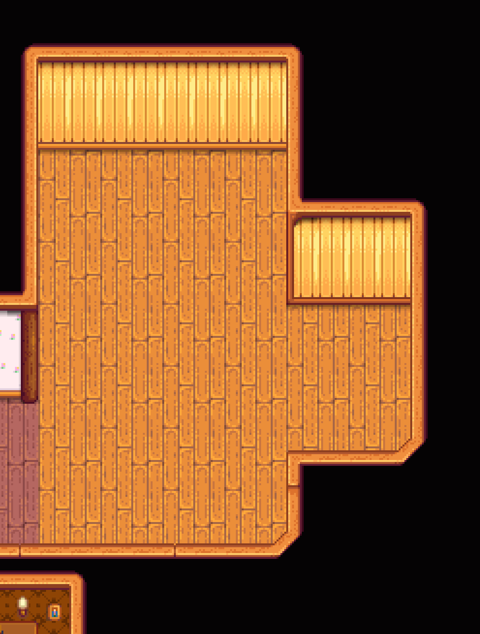 Увеличенная угловая комната