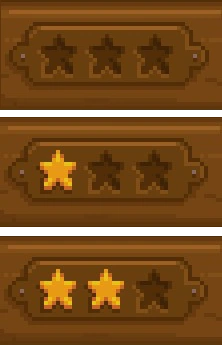 Звезды, отслеживающие количество выполненных заданий