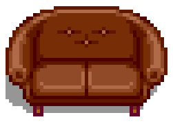 Коричневый диван