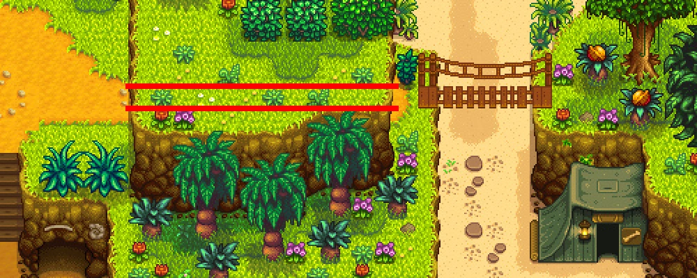 Проход к орехам за мостом