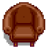 Коричневое кресло