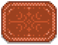 Красный деревенский коврик