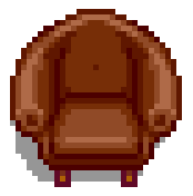 Коричневое кресло