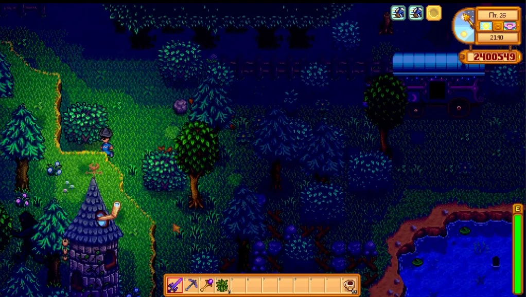 Появление Бигфута в лесу за башней волшебника