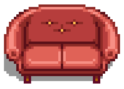 Красный диван