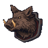 Голова чёрного вепря