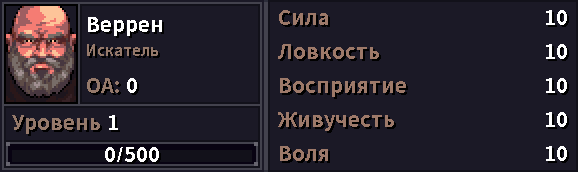 Характеристики Веррена