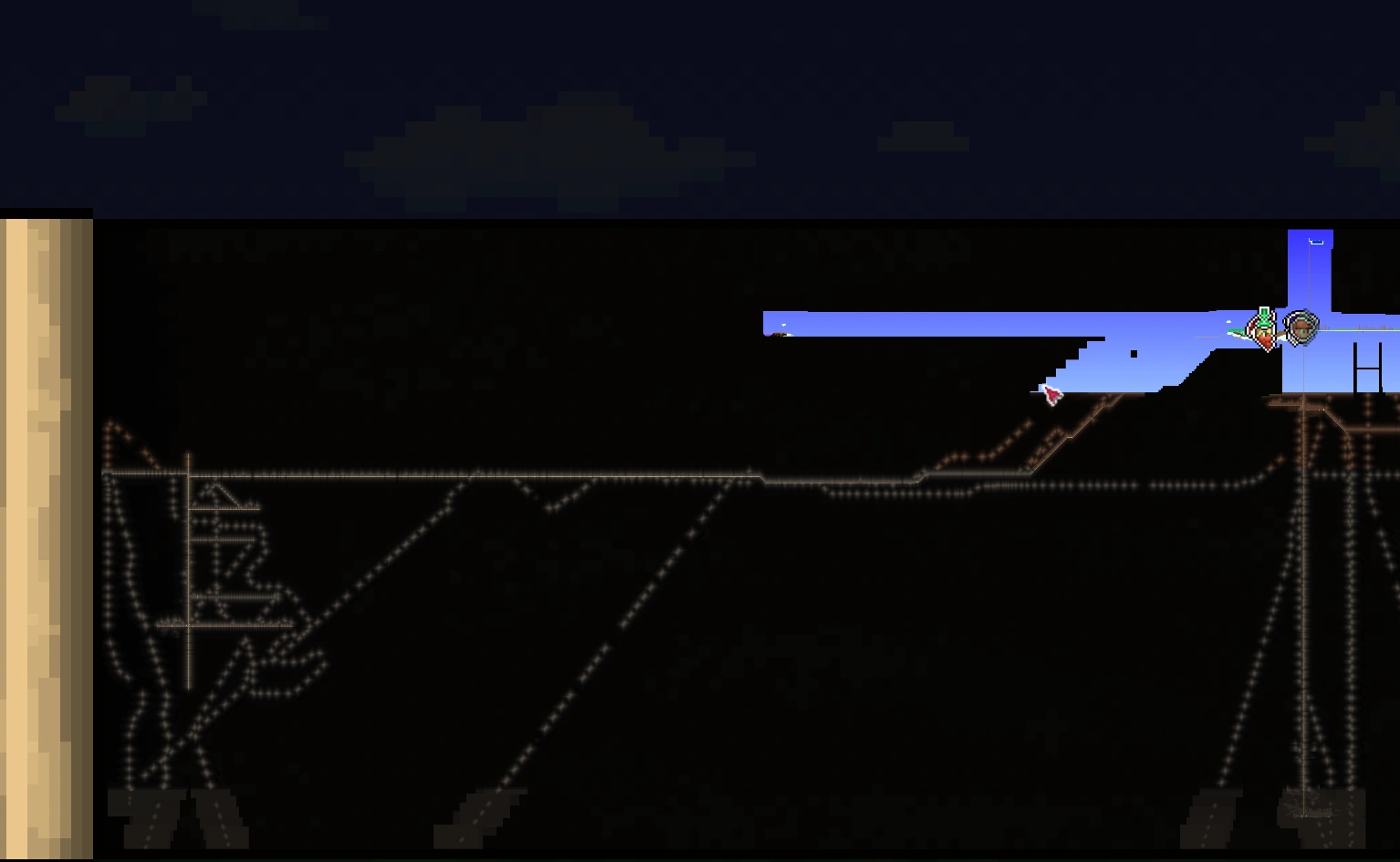 Пример появления острова с мерцанием