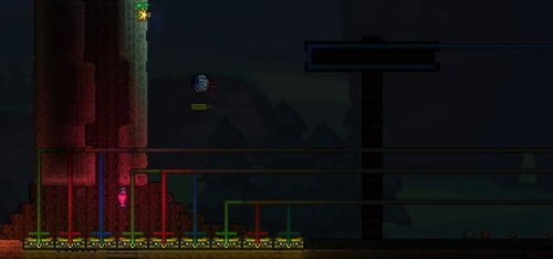 Телепорты. большинство мобов спаунится именно на них, если вы стоите в центре арены