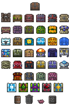 Размещаемые хранилища (кроме комодов).