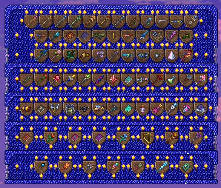 Всё оружие для мага на версии 1.4.4.9.