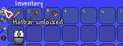 Эффект заблокированного и разблокированного хотбара.