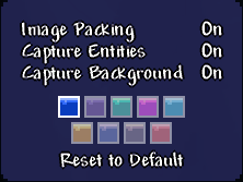 Список настроек: