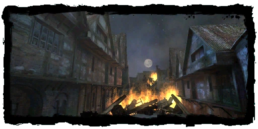 Places Vizima Temple Quarter Burning