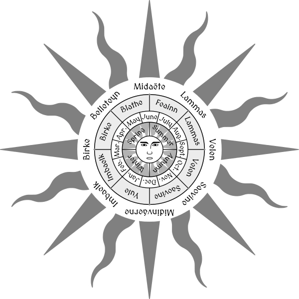 Календарь эльфов, иллюстрация