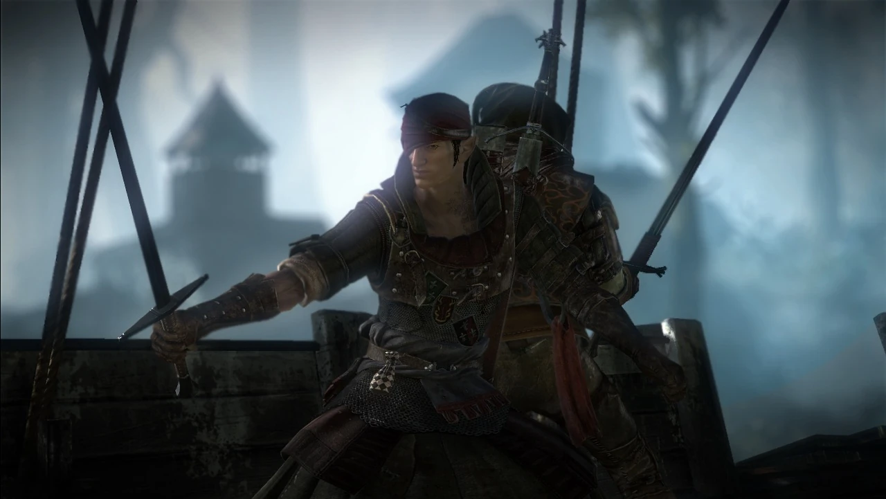 Геральт и Иорвет сражаются на барке