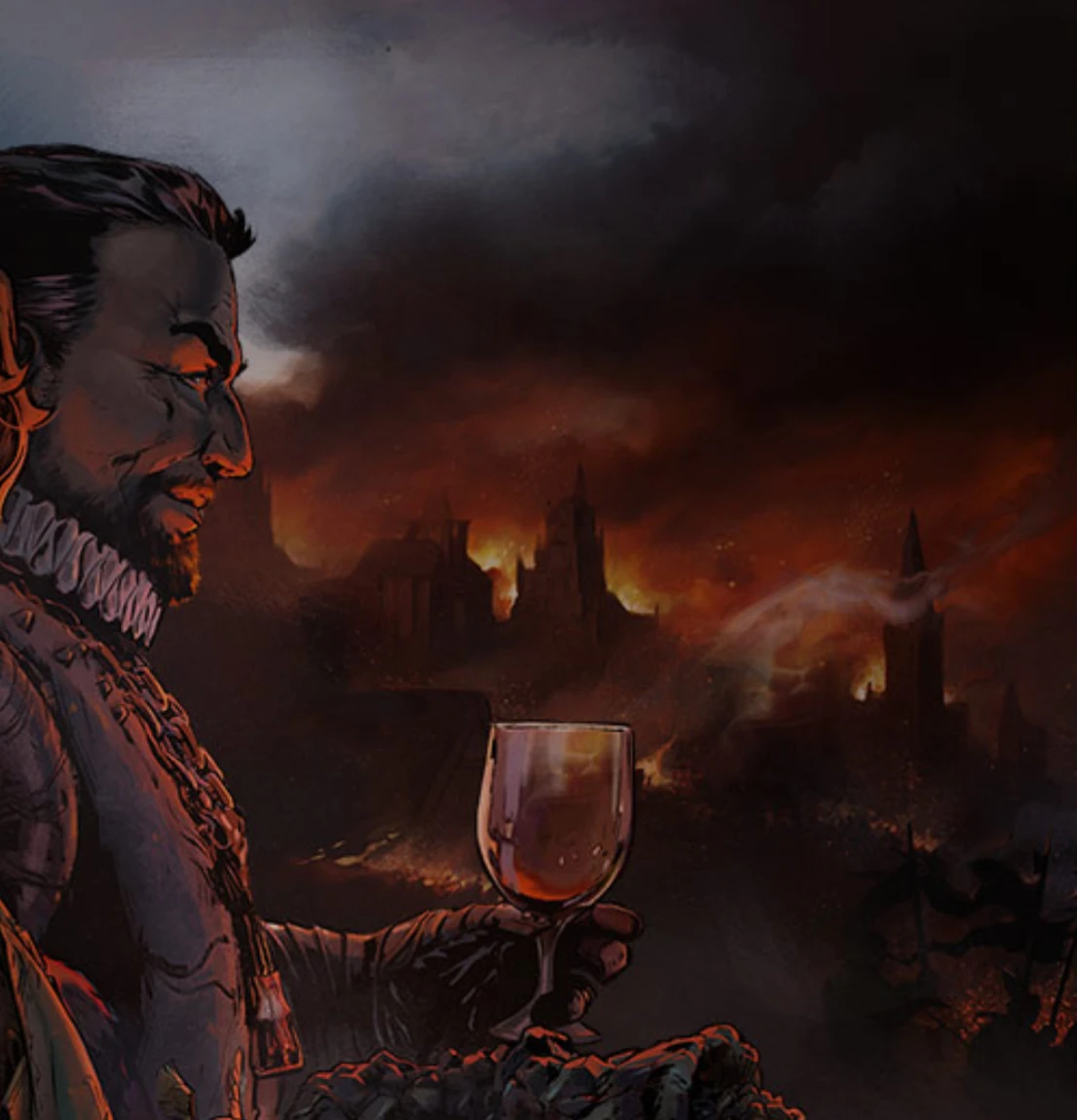 Ардаль аэп Даги наблюдает за горящими просторами Аэдирна, 