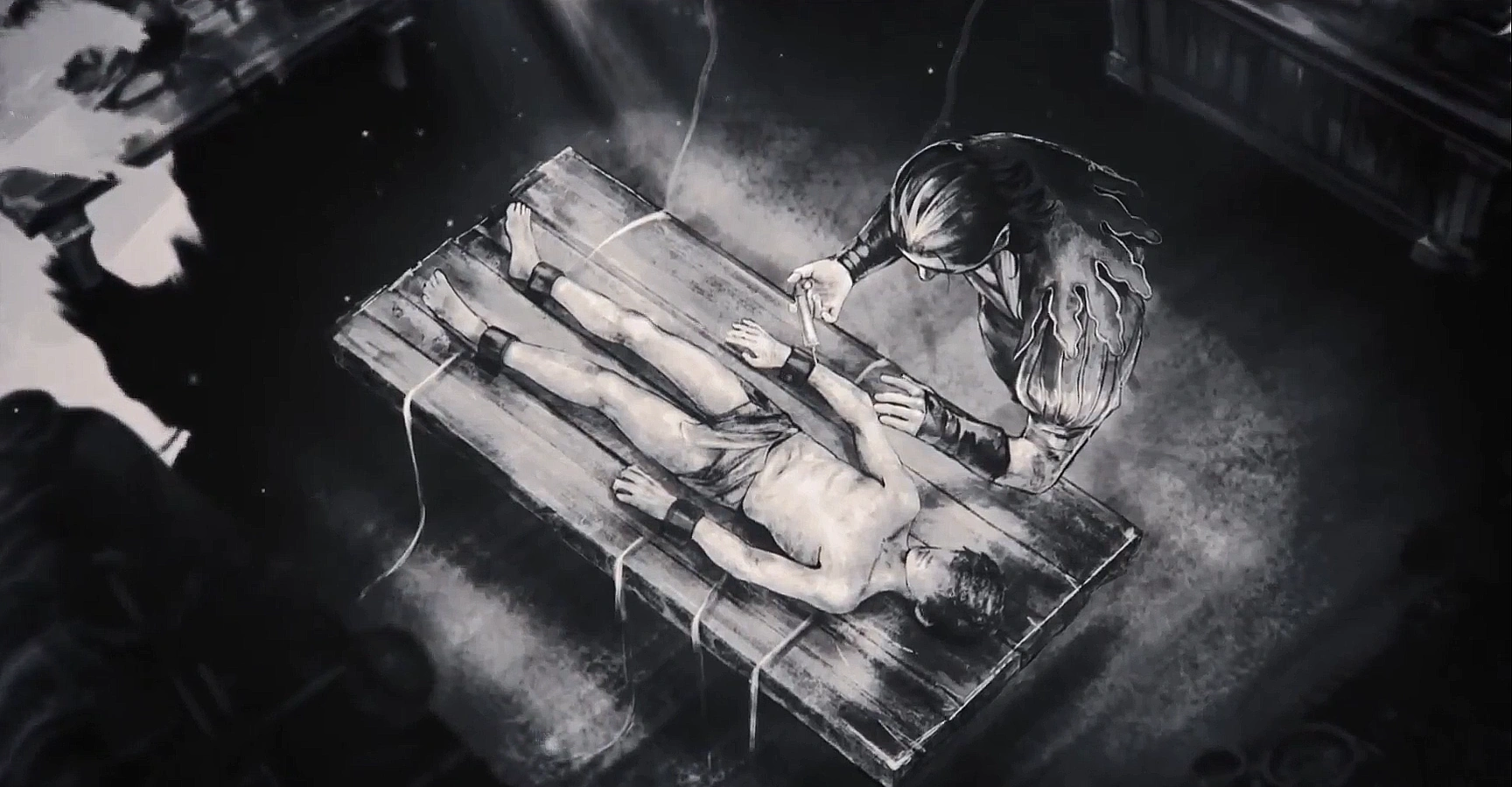 Альзур проводит эксперимент над мальчиком,