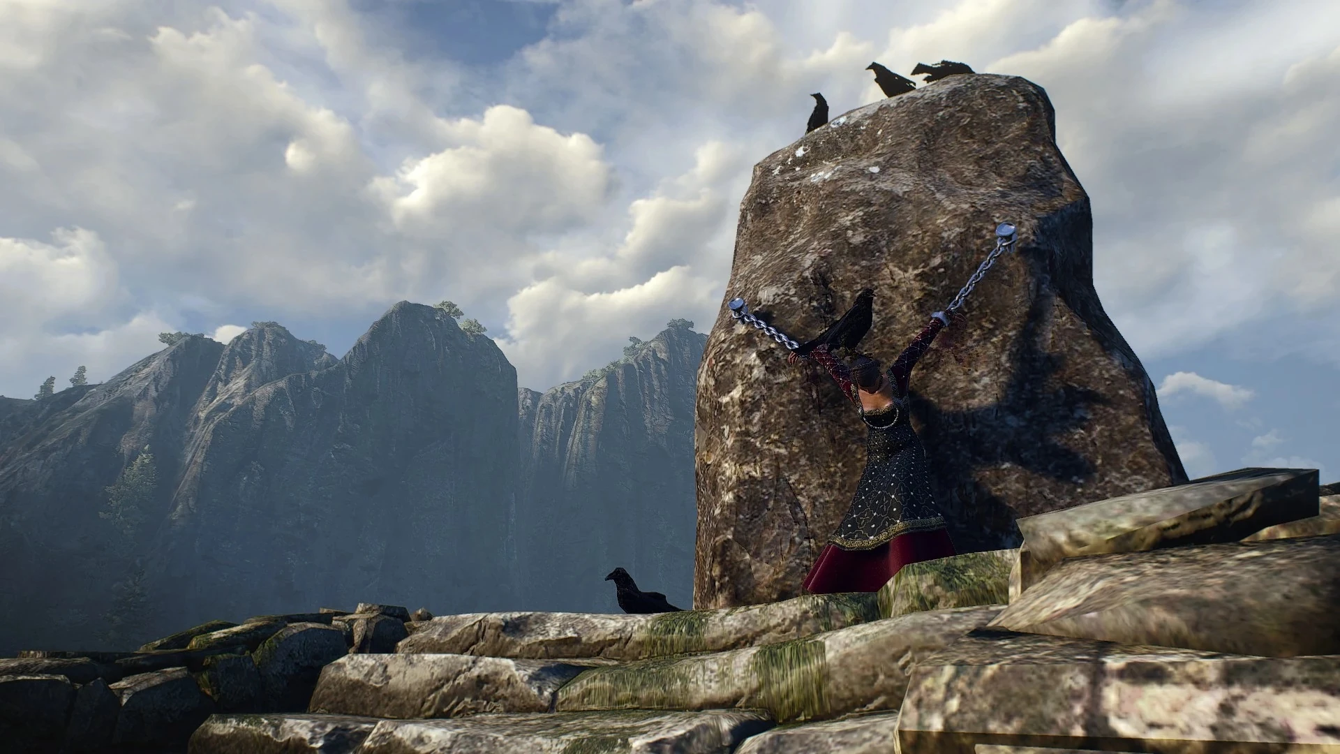 Бирна Бран, прикованная к скале