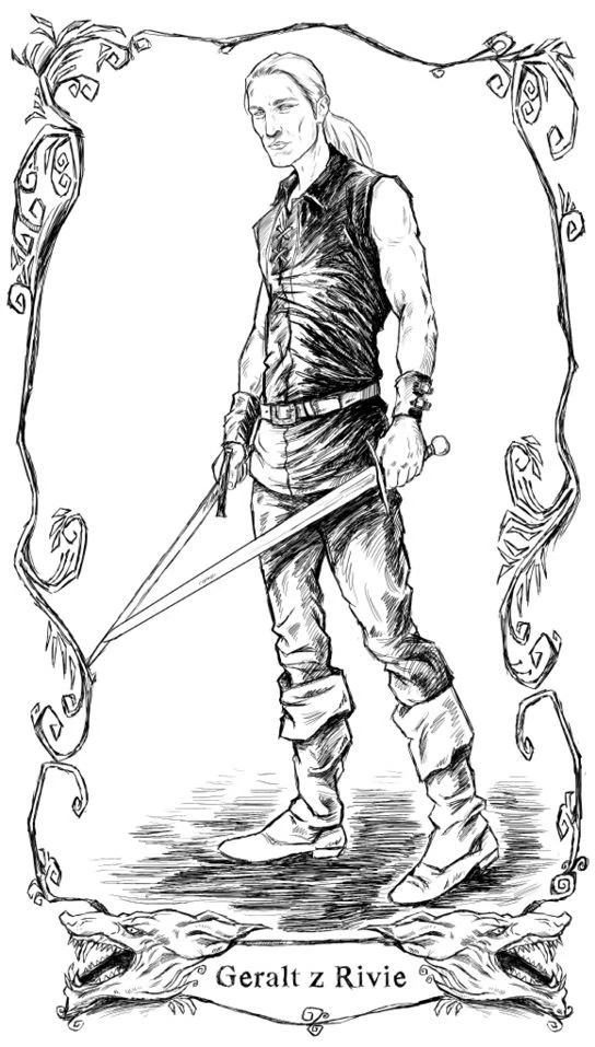 Геральт из Ривии, иллюстрация Яны Комарковой