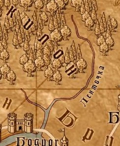 Ленточка на карте