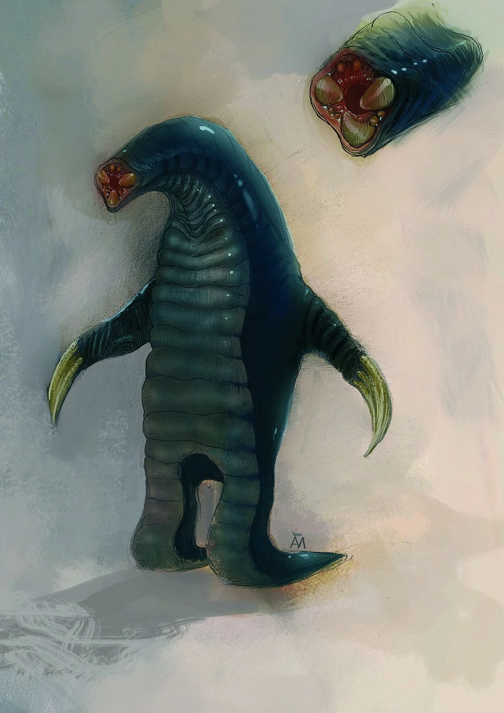 Концепт-арт пиявки для игры