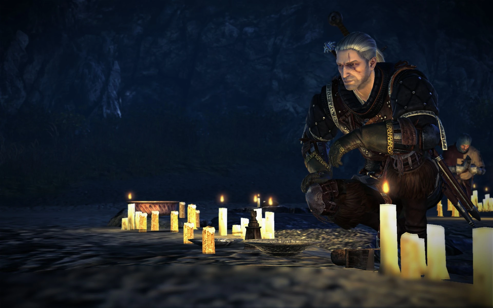 Геральт осматривает место казни Сабрины