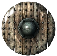 Деревянный круглый щит