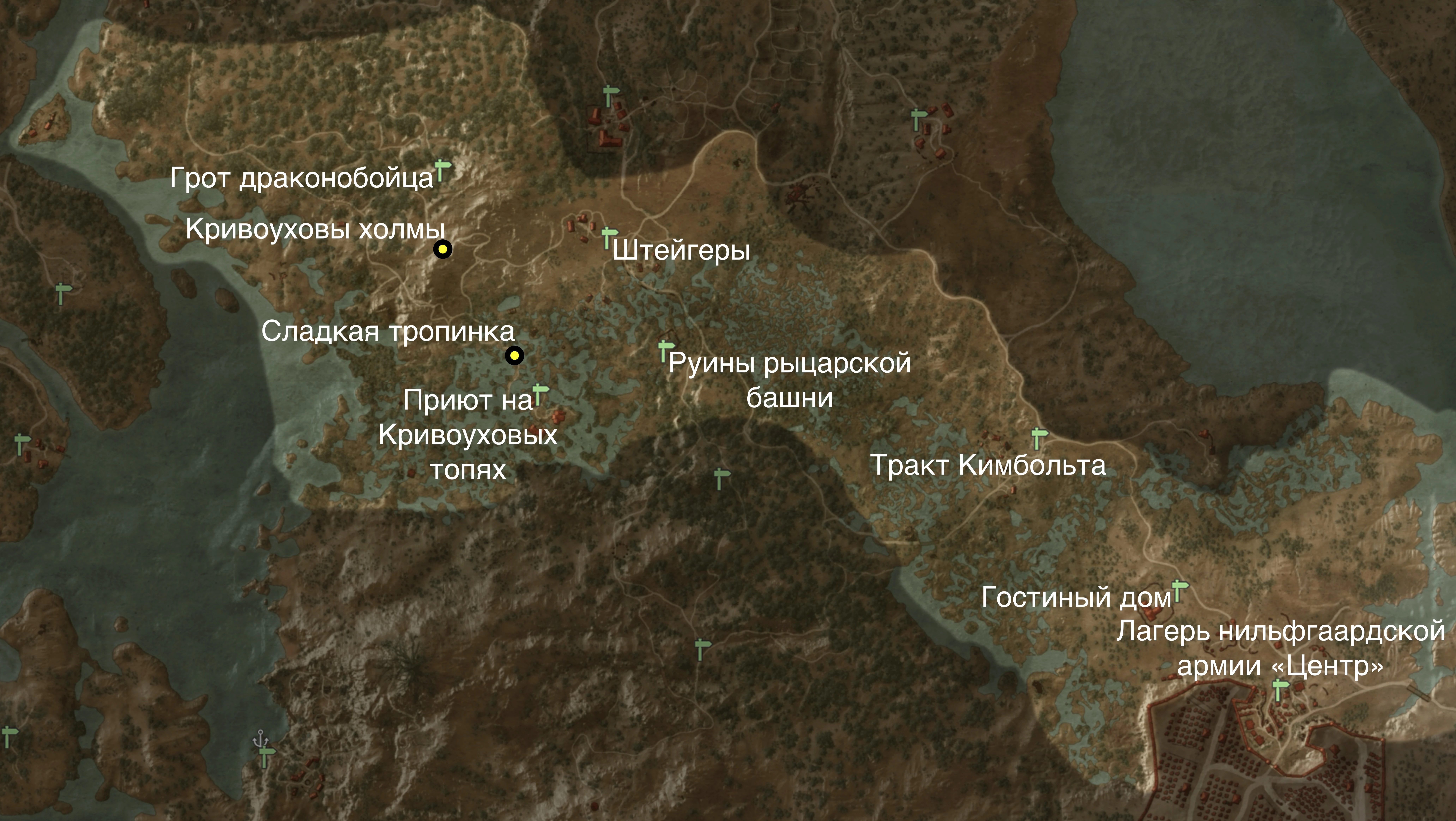 Кривоуховы топи В3 карта