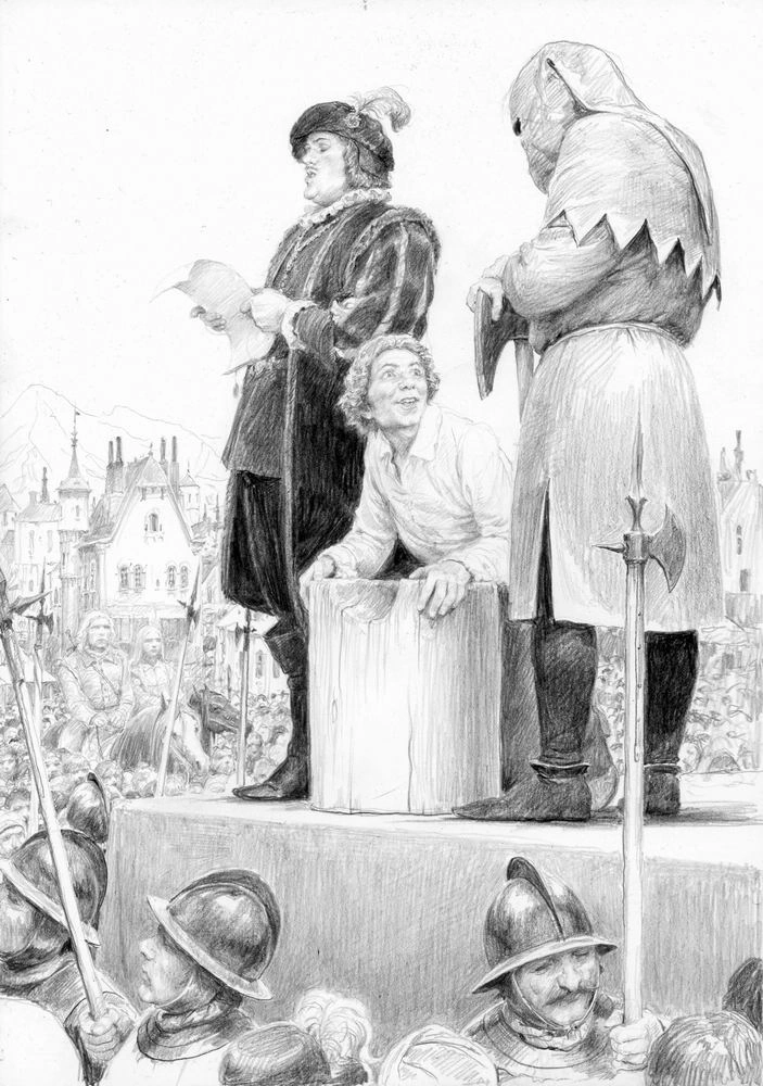 Казнь Лютика, иллюстрация Дениса Гордеева