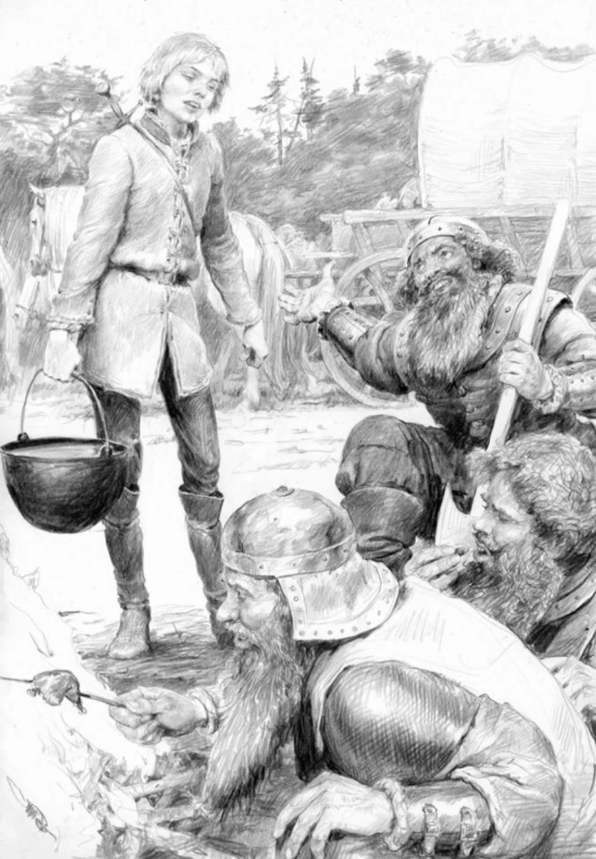 Ярпен и Цири, иллюстрация Дениса Гордеева